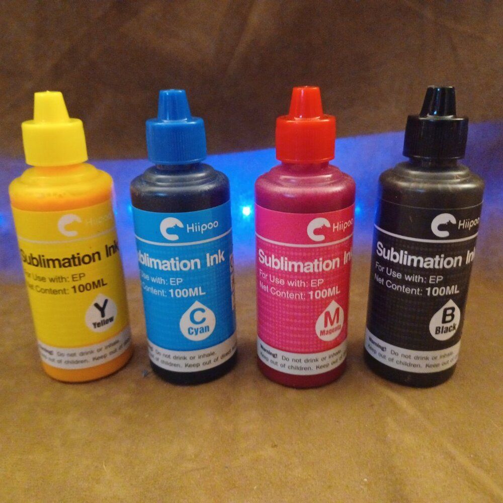 Hiipoo 2000ml Sublimation Ink Refilled Bottles Work with Ecotank Printers NEW